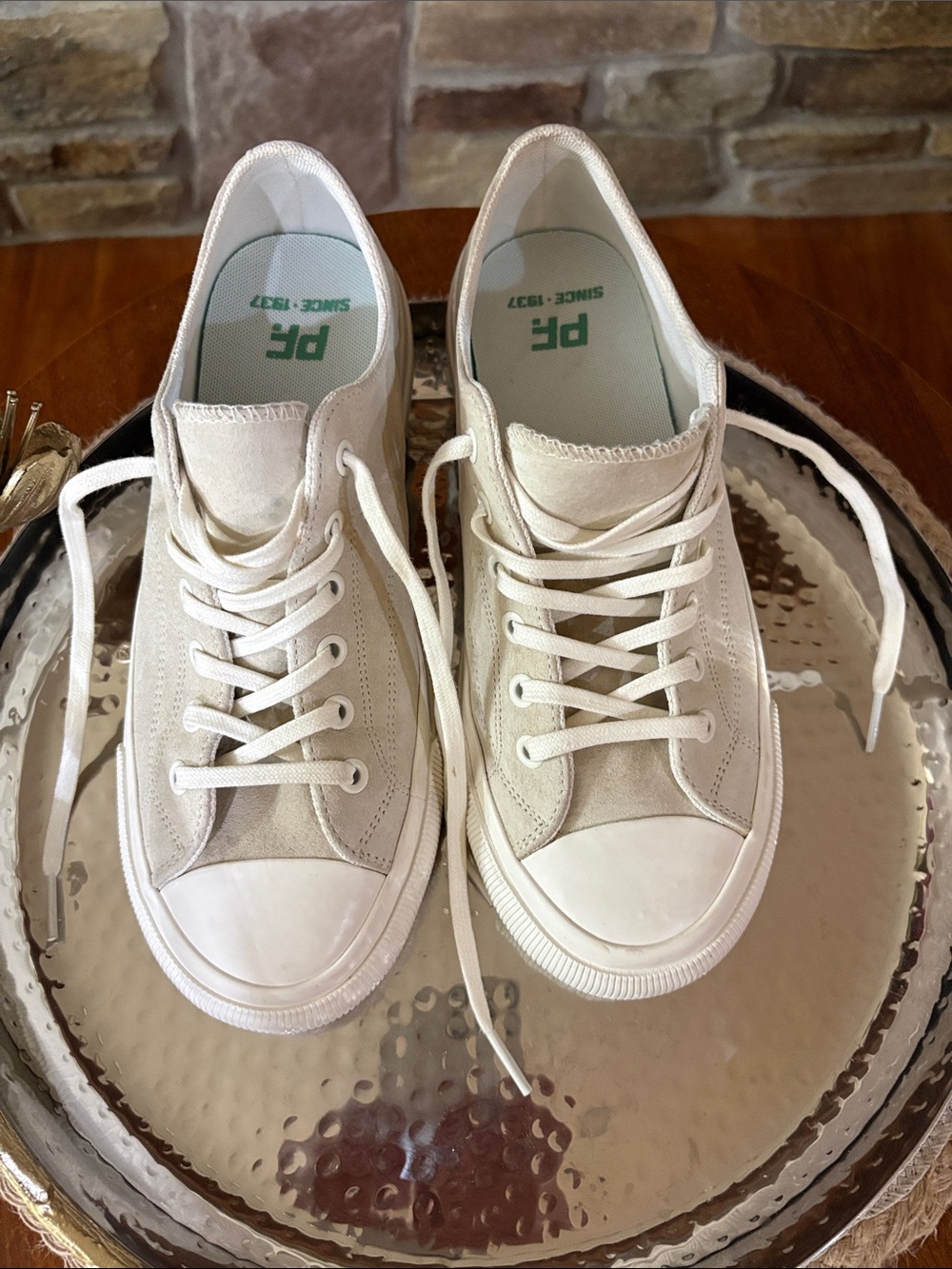 P.F. Flyers All-American Lo Top Sea Salt Suede Colorway Sneakers Men’s 7 EU 40